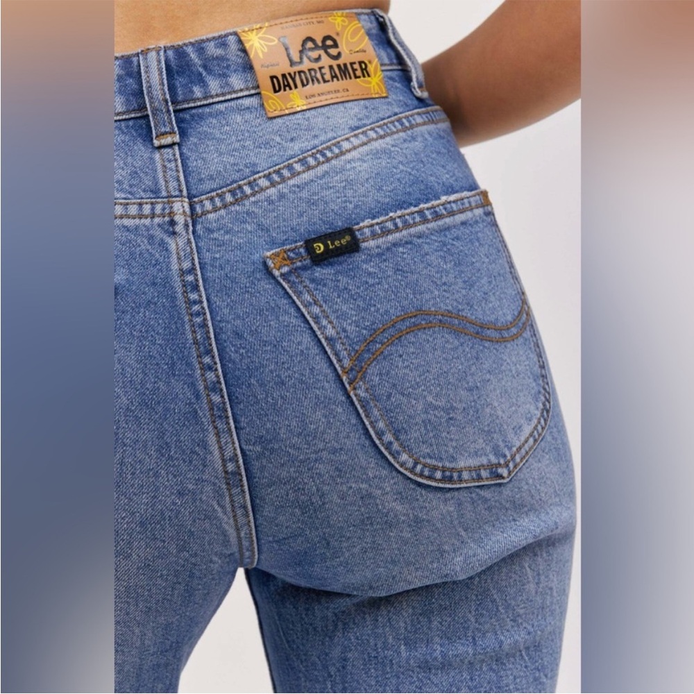 NWT Daydreamer x Lee High Rise Crop Boot Blue Jeans - Picture 7 of 12